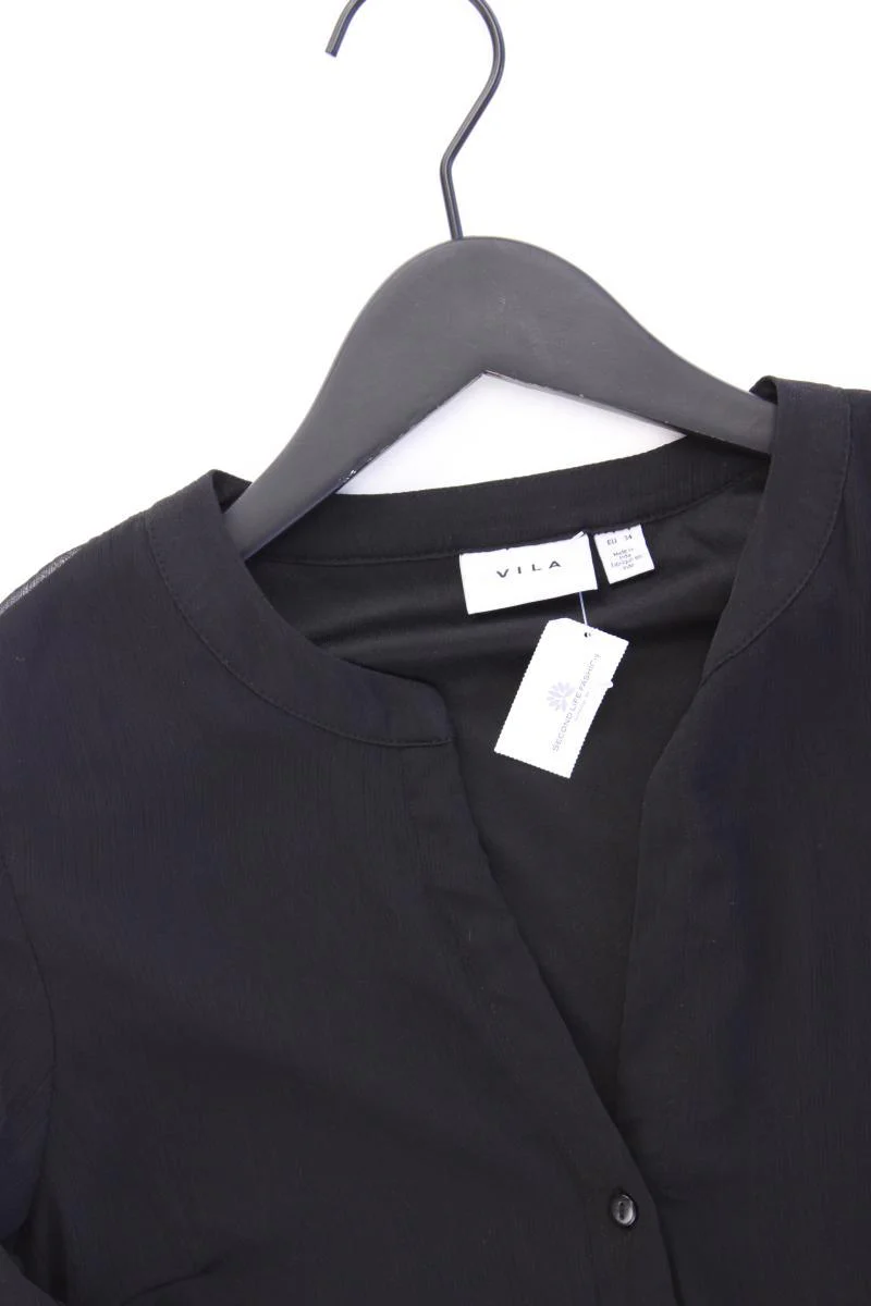 Vila Chiffonkleid Gr. 34 Langarm schwarz - Image 2