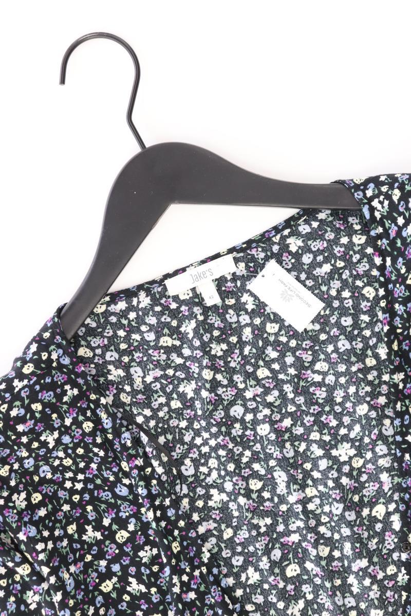 Jake*s Wickelkleid Gr. 42 mit Blumenmuster Kurzarm schwarz - Image 3