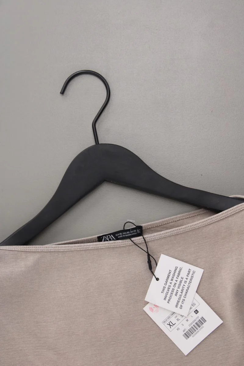 Zara T-Shirt Gr. XL neu mit Etikett Kurzarm creme aus Baumwolle - Image 2