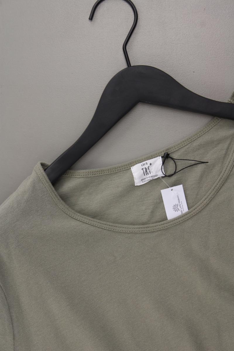 TRF Zara T-Shirt Gr. M Kurzarm olivgrün aus Baumwolle - Image 2