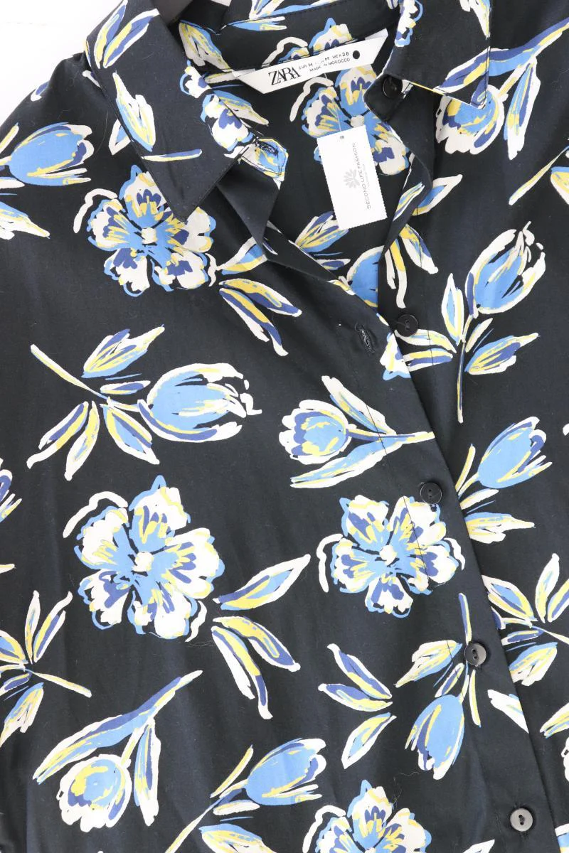 Zara Regular Tunika Gr. M mit Blumenmuster neuwertig blau aus Baumwolle - Image 4