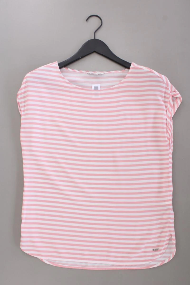 Tom Tailor (Denim) Kurzarmbluse Gr. M gestreift rosa aus Viskose