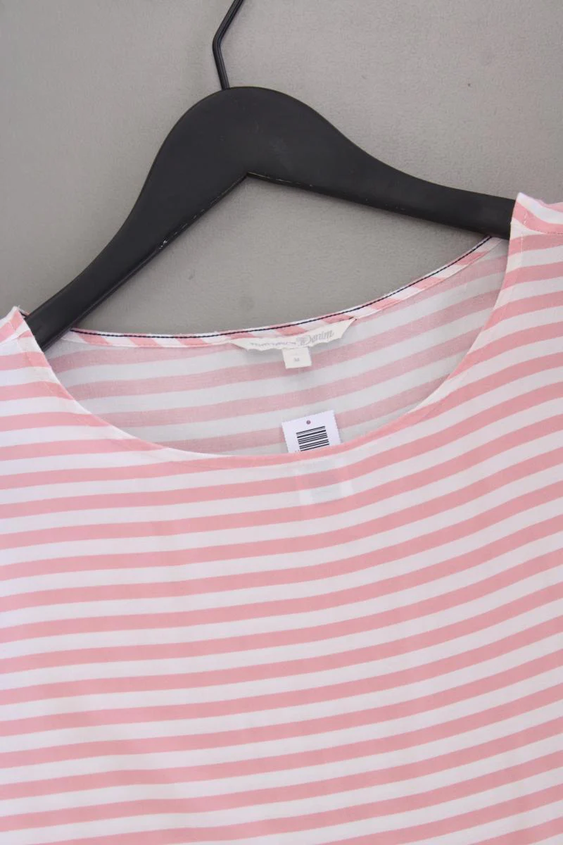 Tom Tailor (Denim) Kurzarmbluse Gr. M gestreift rosa aus Viskose - Image 2