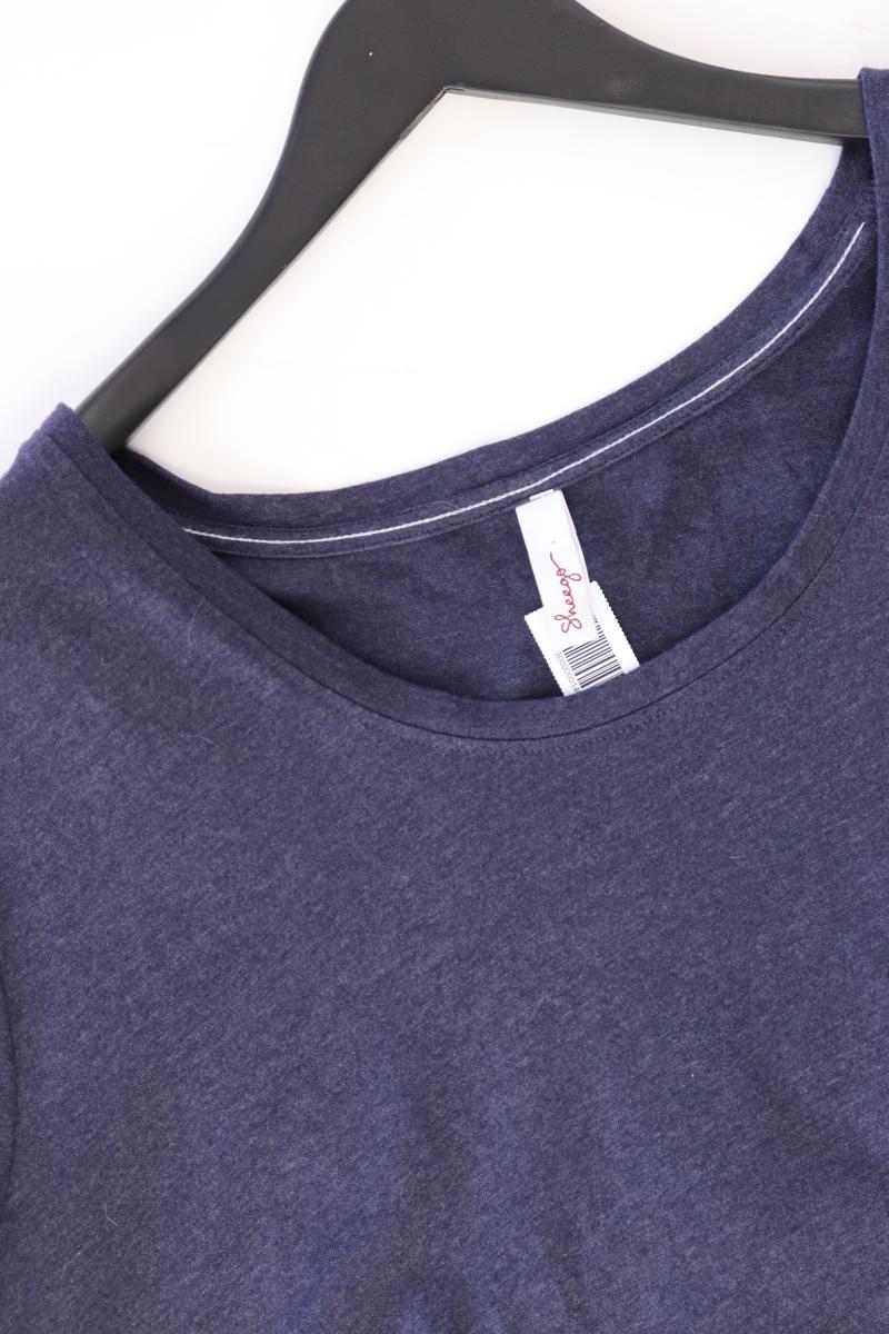 sheego T-Shirt Gr. 52/54 Kurzarm blau aus Baumwolle - Image 4
