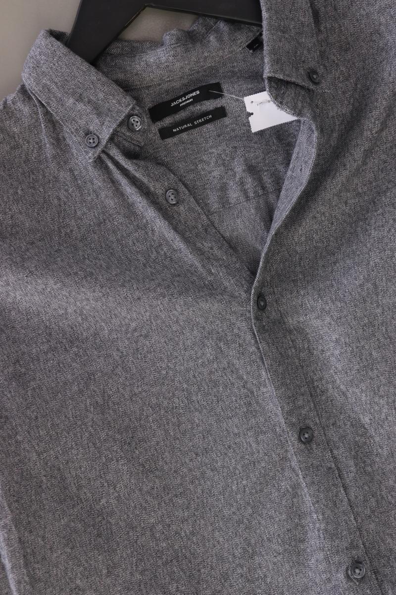 Jack & Jones Langarmhemd für Herren Gr. M grau aus Baumwolle - Image 4