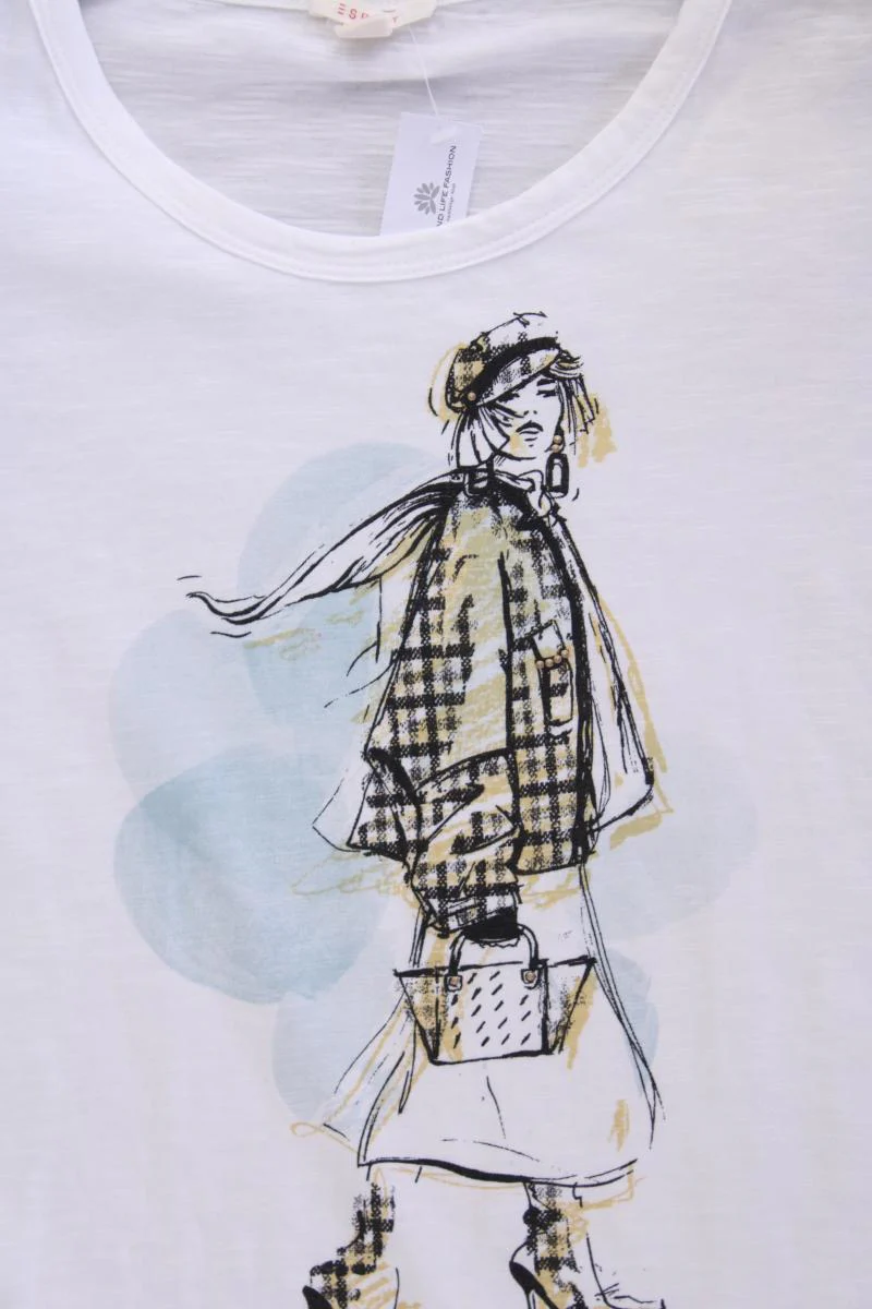 Esprit Printshirt Gr. S Kurzarm weiß - Image 3