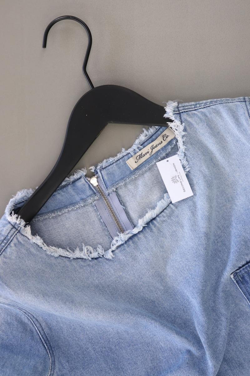 Mavi Jeansbluse Gr. S Kurzarm blau aus Baumwolle - Image 3