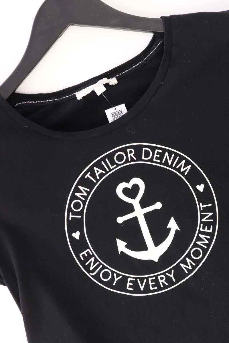 Tom Tailor (Denim) Printshirt Gr. S Kurzarm schwarz aus Baumwolle - Image 3