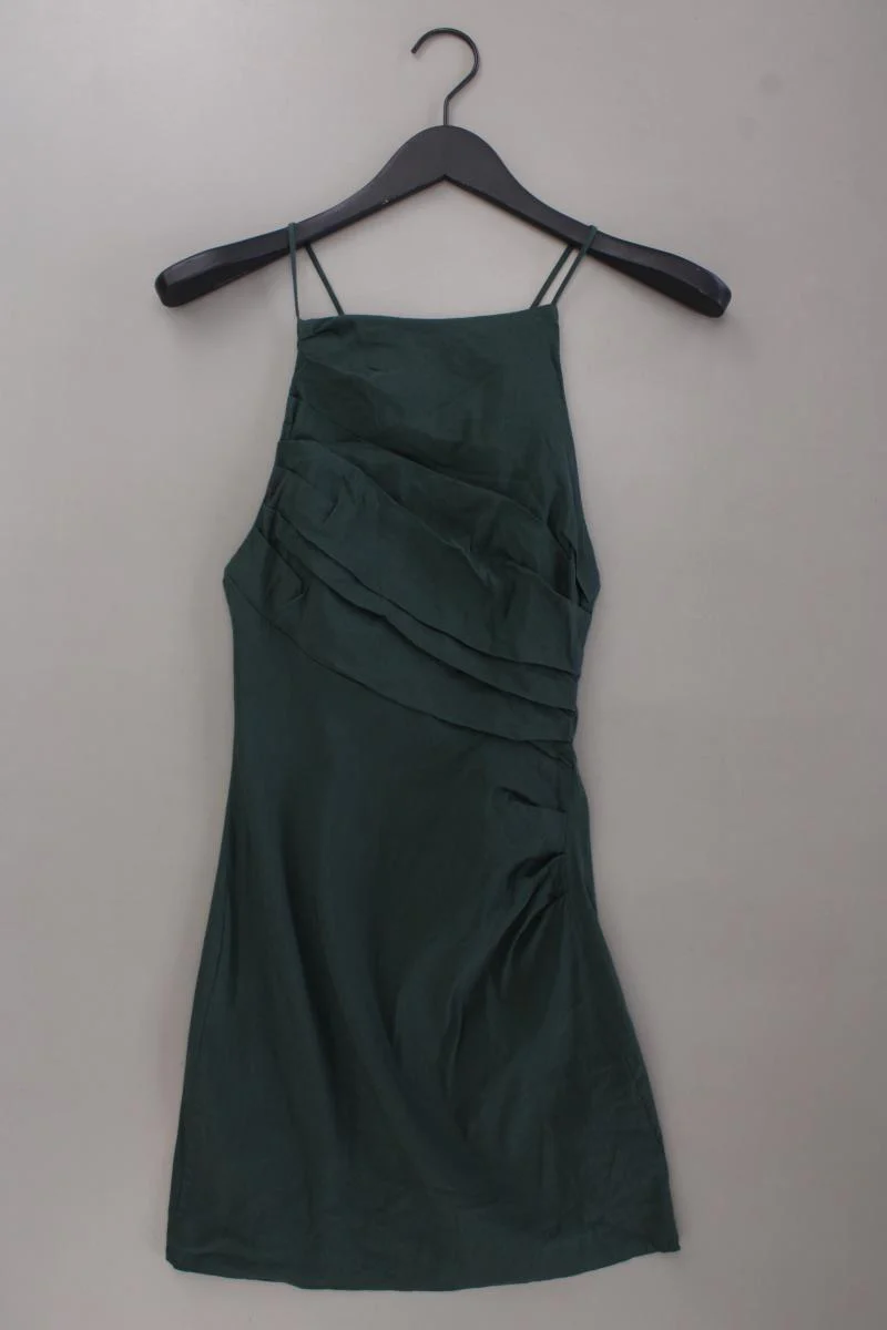 Zara Trägerkleid Gr. S olivgrün aus Leinen