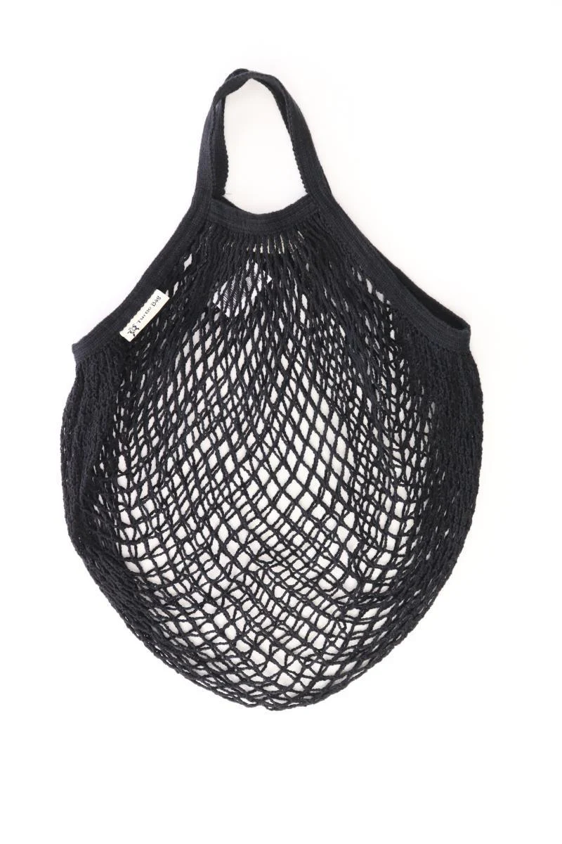 Turtle Bag Einkaufstasche schwarz aus Baumwolle