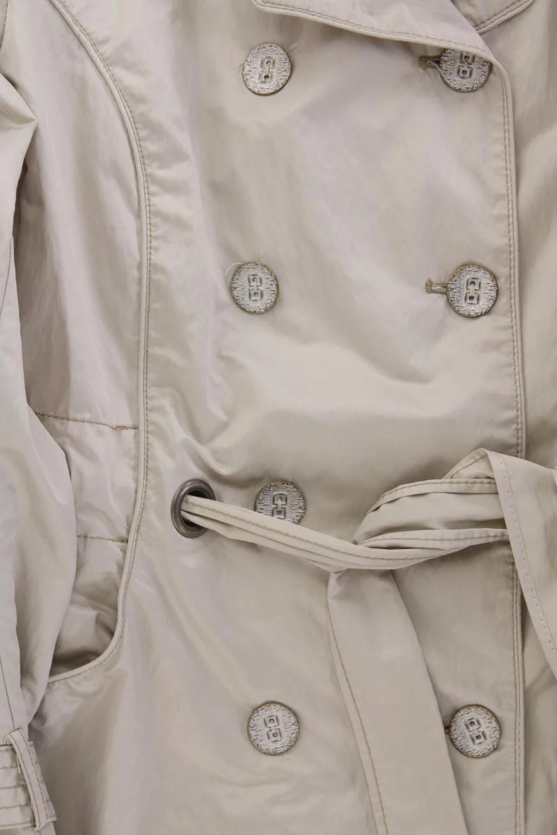 Easy Comfort Kurzer Trenchcoat Gr. 42 Vintage creme aus Polyester - Image 3