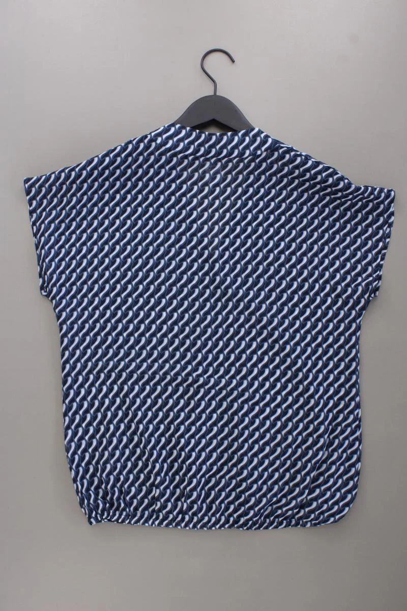 Manguun Kurzarmbluse Gr. 40 geometrisches Muster blau - Image 4