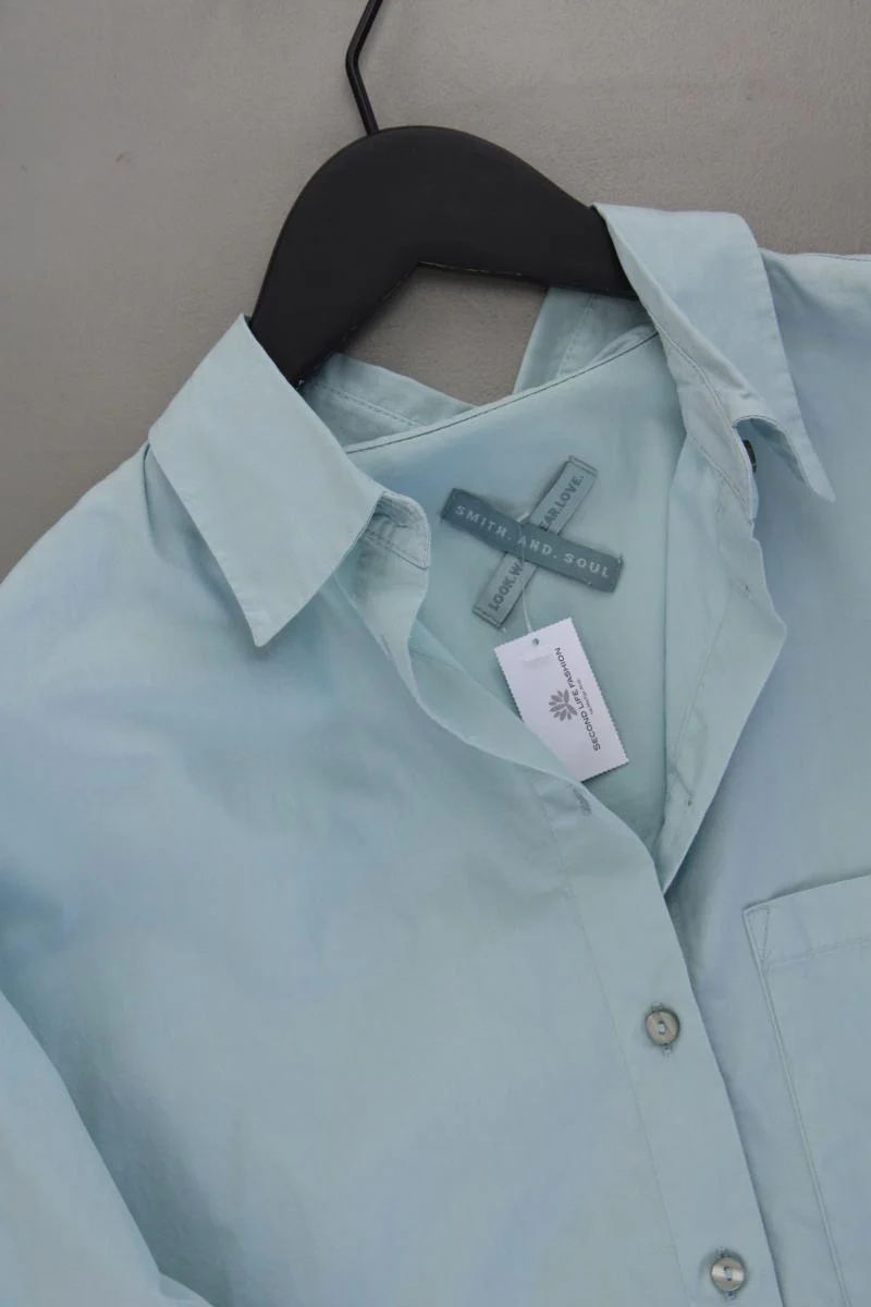 Smith & Soul Oversize Bluse Gr. XS Langarm blau aus Baumwolle - Image 2