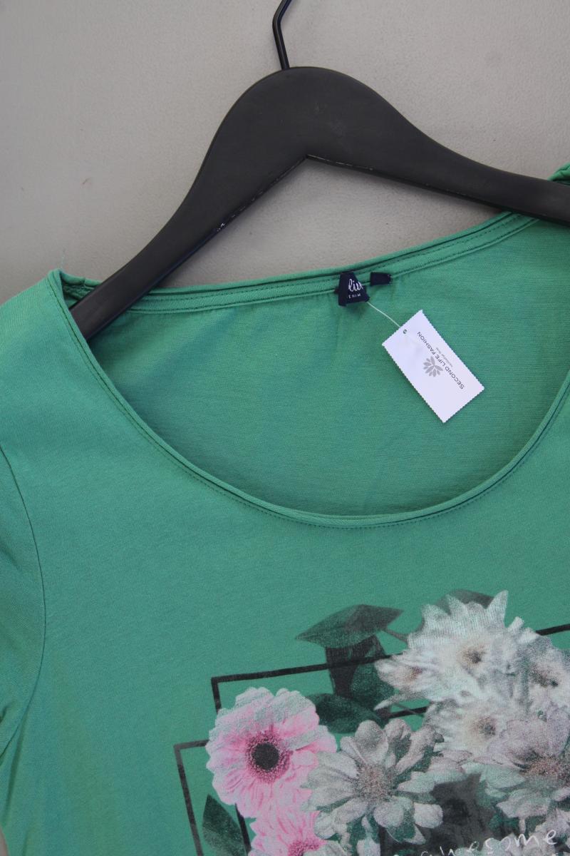 s.Oliver Printshirt Gr. M Kurzarm grün aus Baumwolle - Image 2