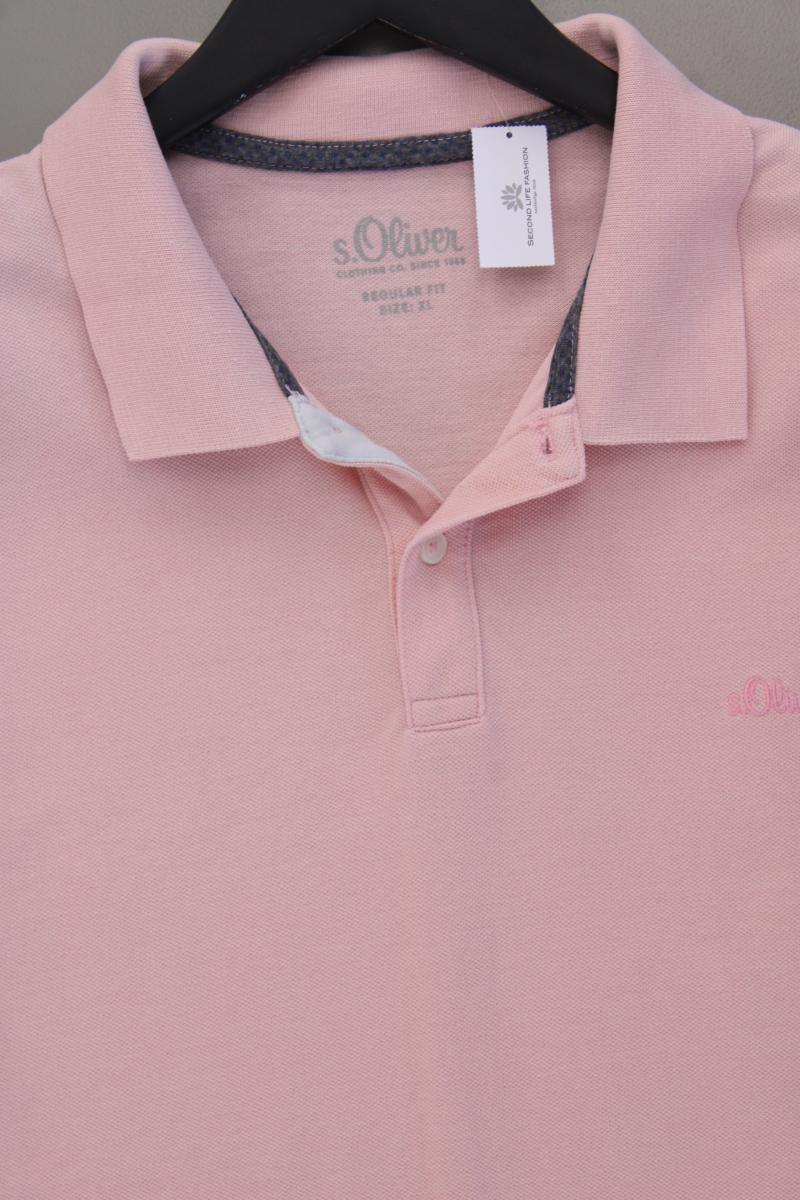 s.Oliver Poloshirt für Herren Gr. XL neuwertig Kurzarm rosa aus Baumwolle - Image 2