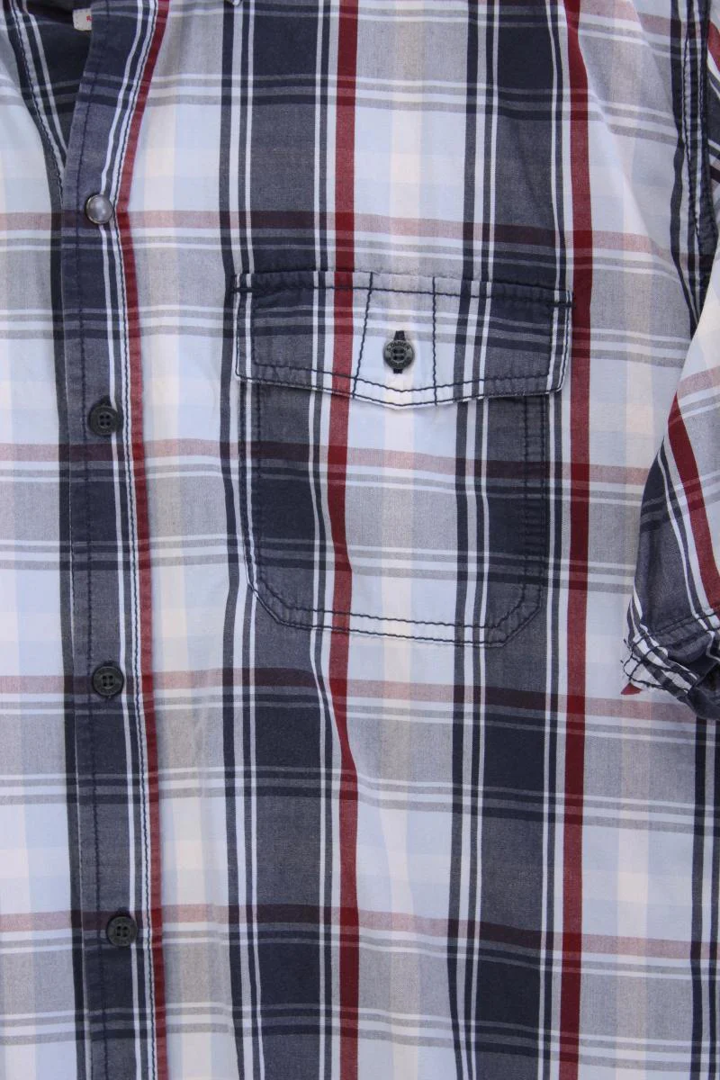 s.Oliver Karohemd für Herren Gr. XXL kariert Kurzarm blau aus Baumwolle - Image 3
