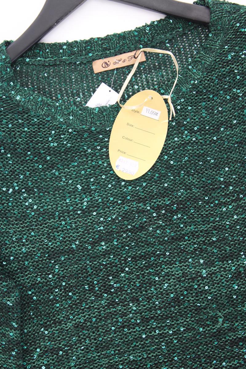 Grobstrickpullover Gr. M neu mit Etikett Neupreis: 29,9€! mit Pailletten grün - Image 2