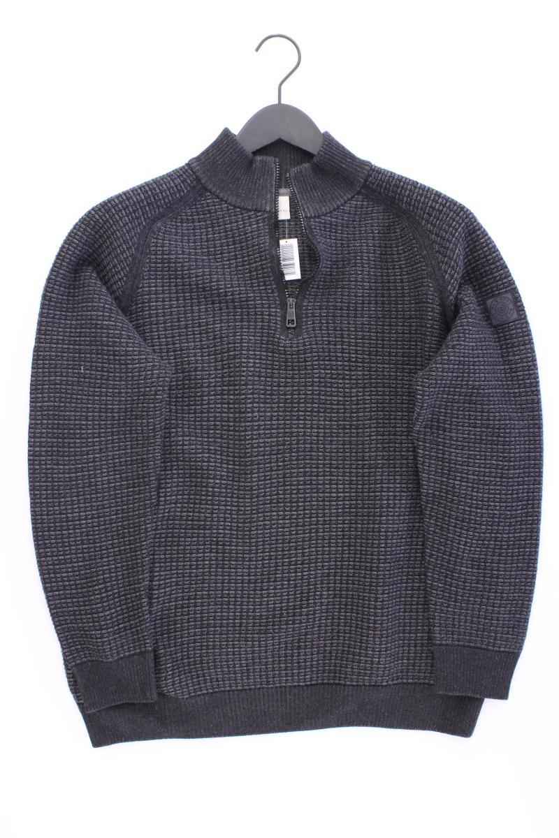 Bugatti Pullover mit Wolle für Herren Gr. XL neuwertig grau aus Polyacryl