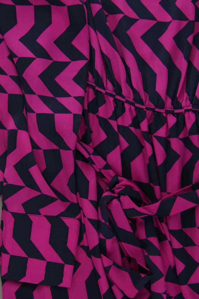 FIFTH HOUSE Langarmkleid Gr. 42 geometrisches Muster lila aus Polyester - Image 3