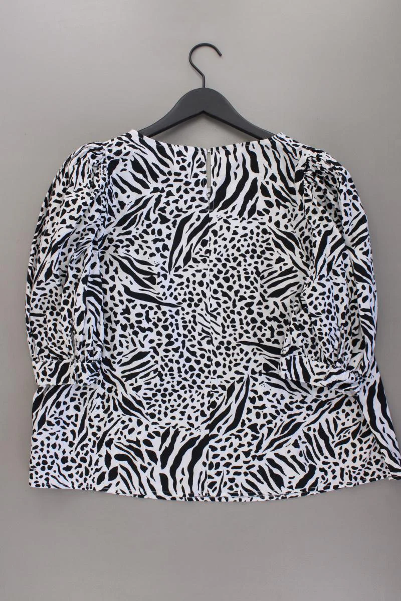 H&M Bluse weiß Gr. XL 3/4 Ärmel schwarz aus Baumwolle - Image 4