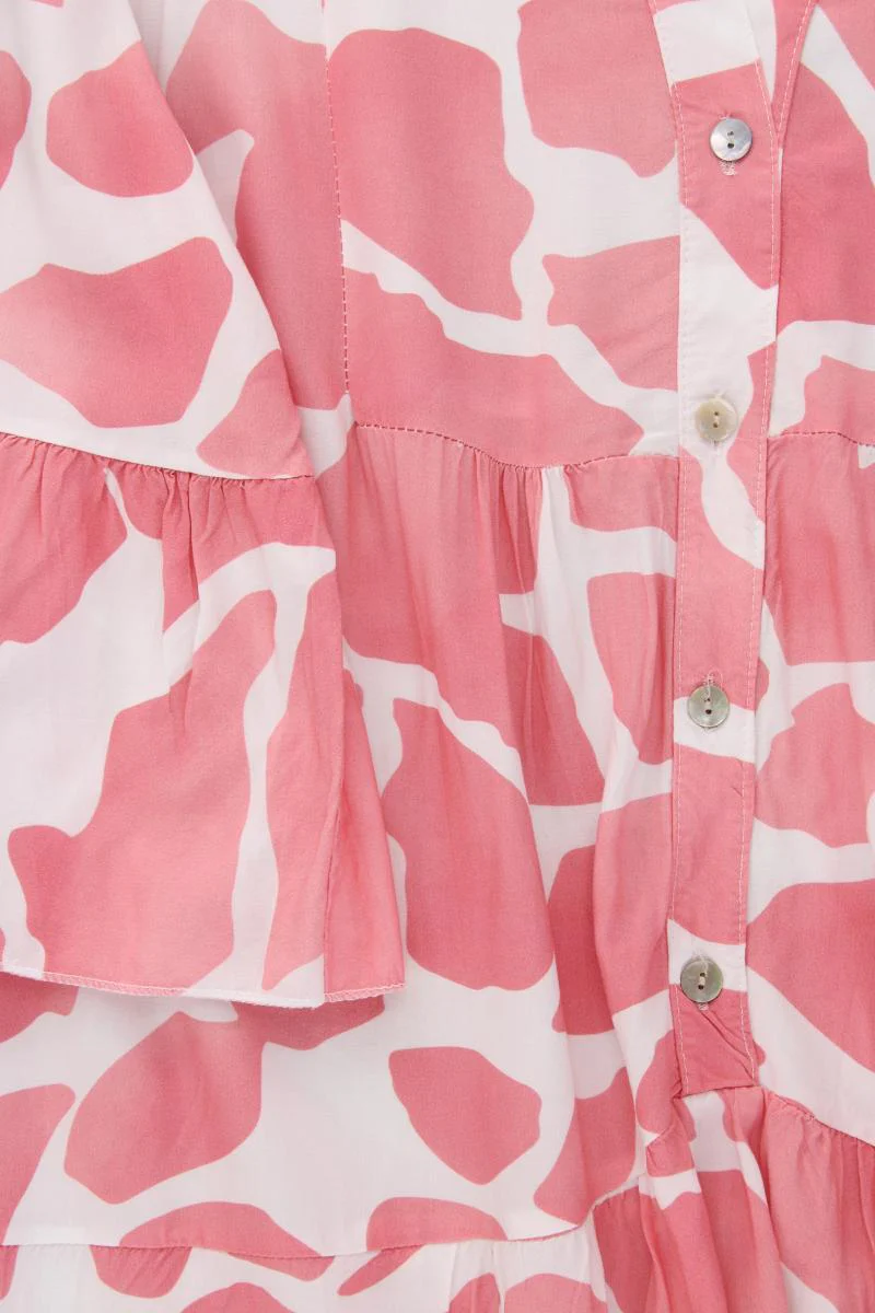 Made in Italy Kleid Gr. OneSize 3/4 Ärmel rosa - Image 3