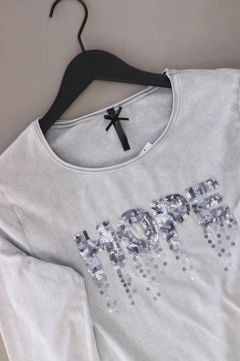 Key Largo Longsleeve-Shirt Gr. M Langarm mit Pailletten blau aus Baumwolle - Image 2