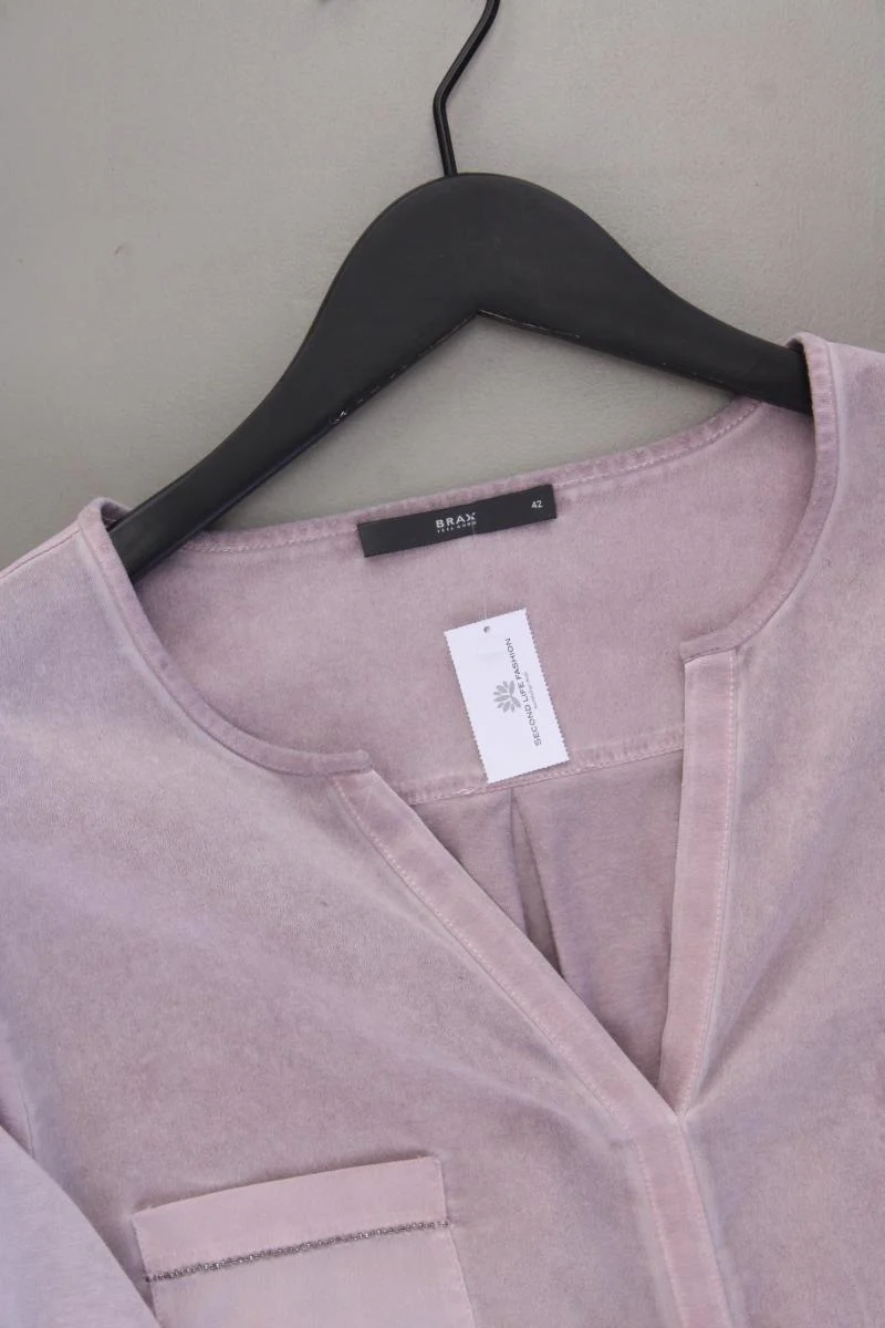 Brax Classic Bluse Gr. 42 3/4 Ärmel lila - Image 2