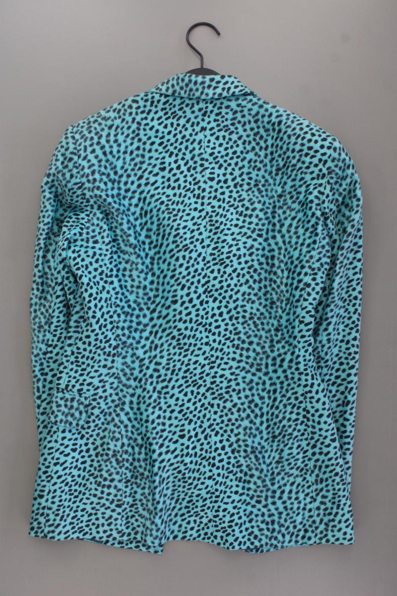 Versace Jeans Longblazer Gr. IT 44 (M) mit Tierdruck Vintage türkis aus Viskose - Image 4