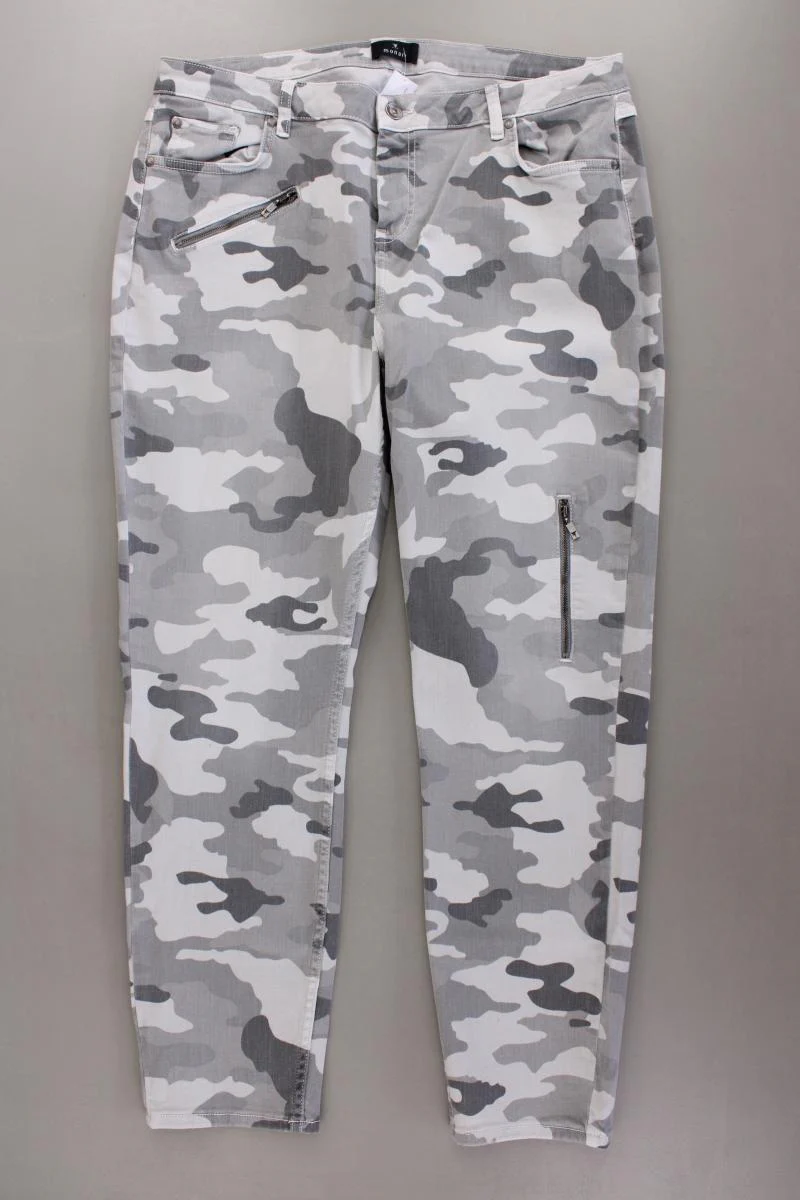 Monari Skinny Jeans Gr. 46 camouflage grau