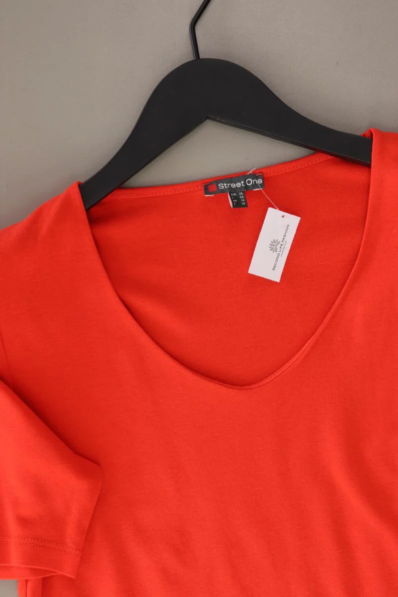 Street One T-Shirt Gr. 36 Kurzarm rot aus Baumwolle - Image 2