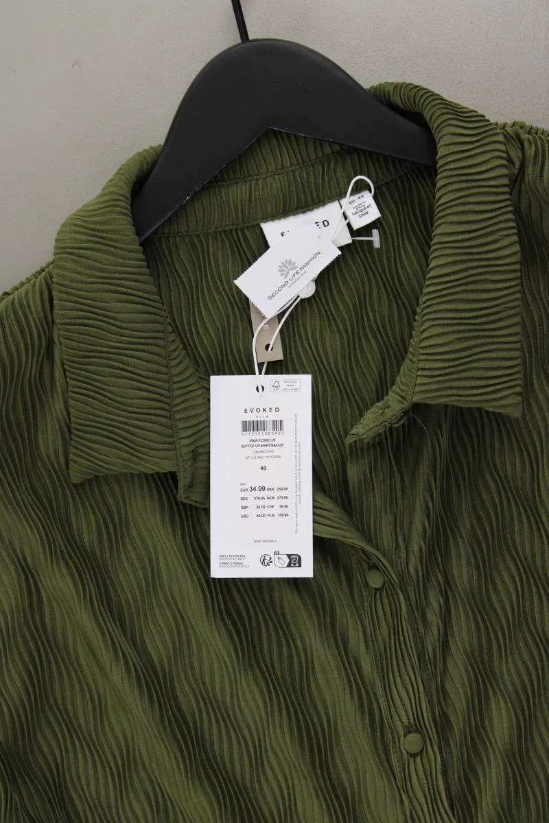 Vila Evoked Bluse Gr. 48 neu mit Etikett Neupreis: 34,99€! Langarm olivgrün - Image 2