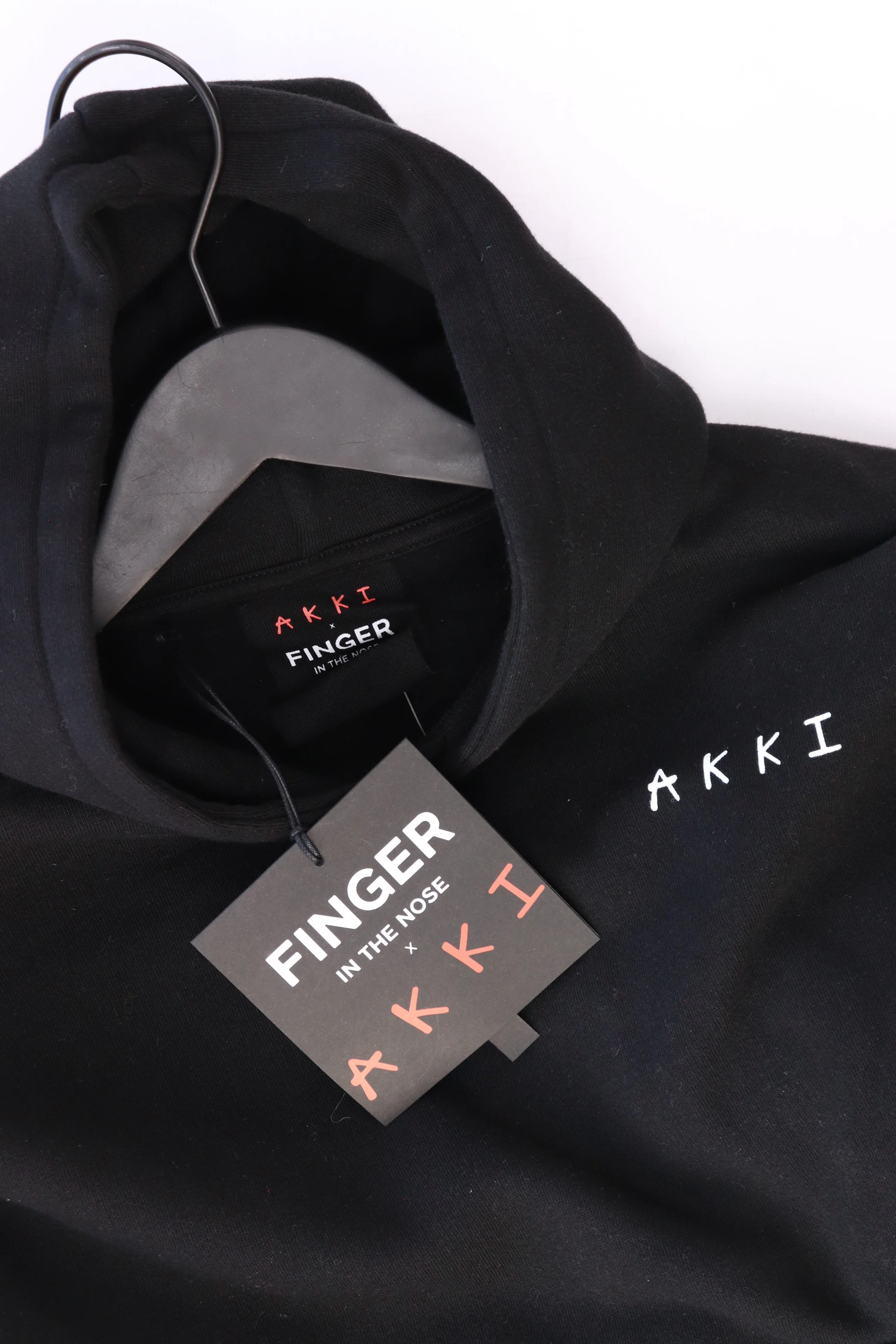 Finger in the nose x Akki Kinder Kapuzenpullover Limited Edition  schwarz Größe 10-11 Jahre, 148cm neu mit Etikett - Image 3