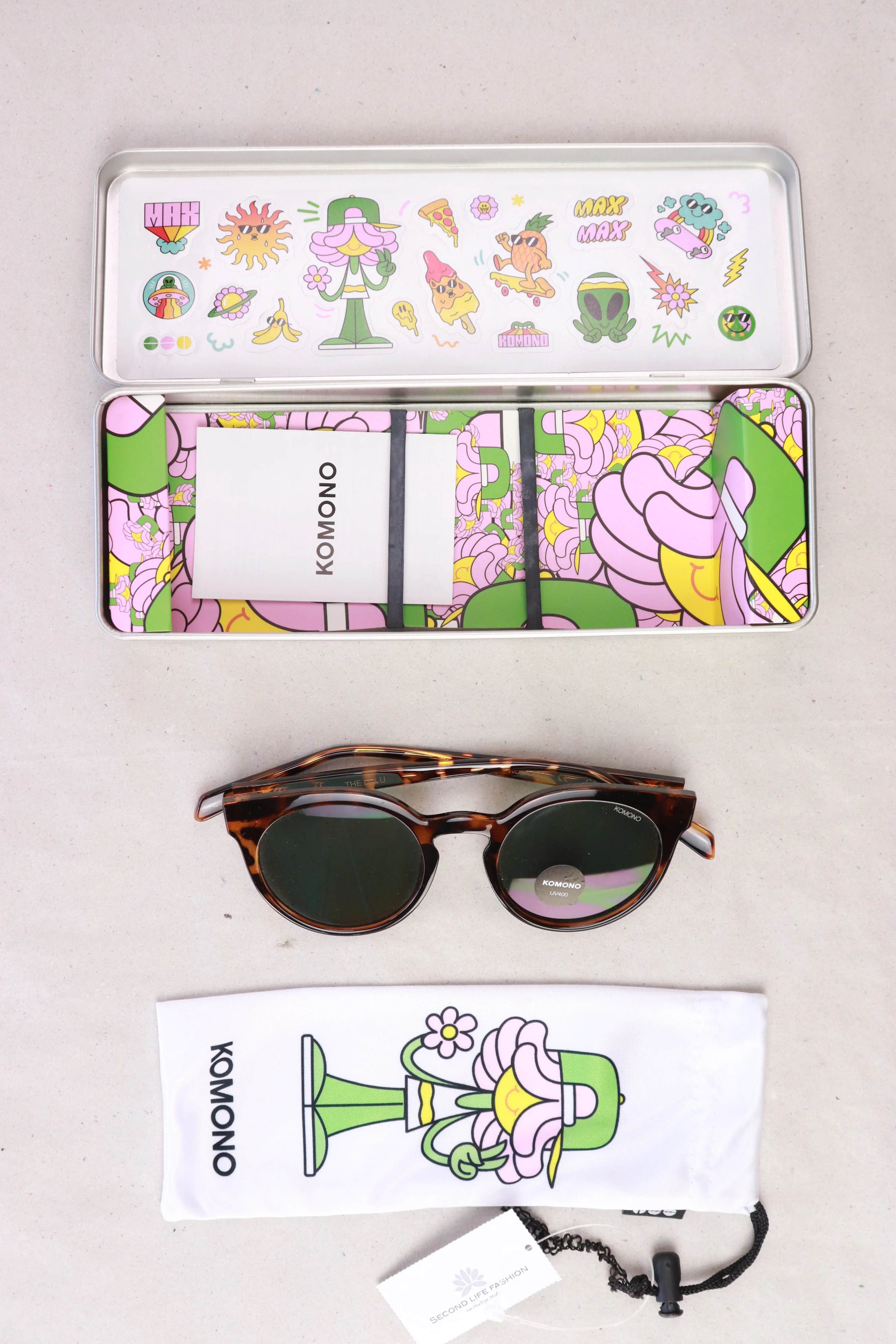 Komono Kinder Sonnenbrille Modell The Lulu UV400 braun Größe Onesize neu mit Etikett