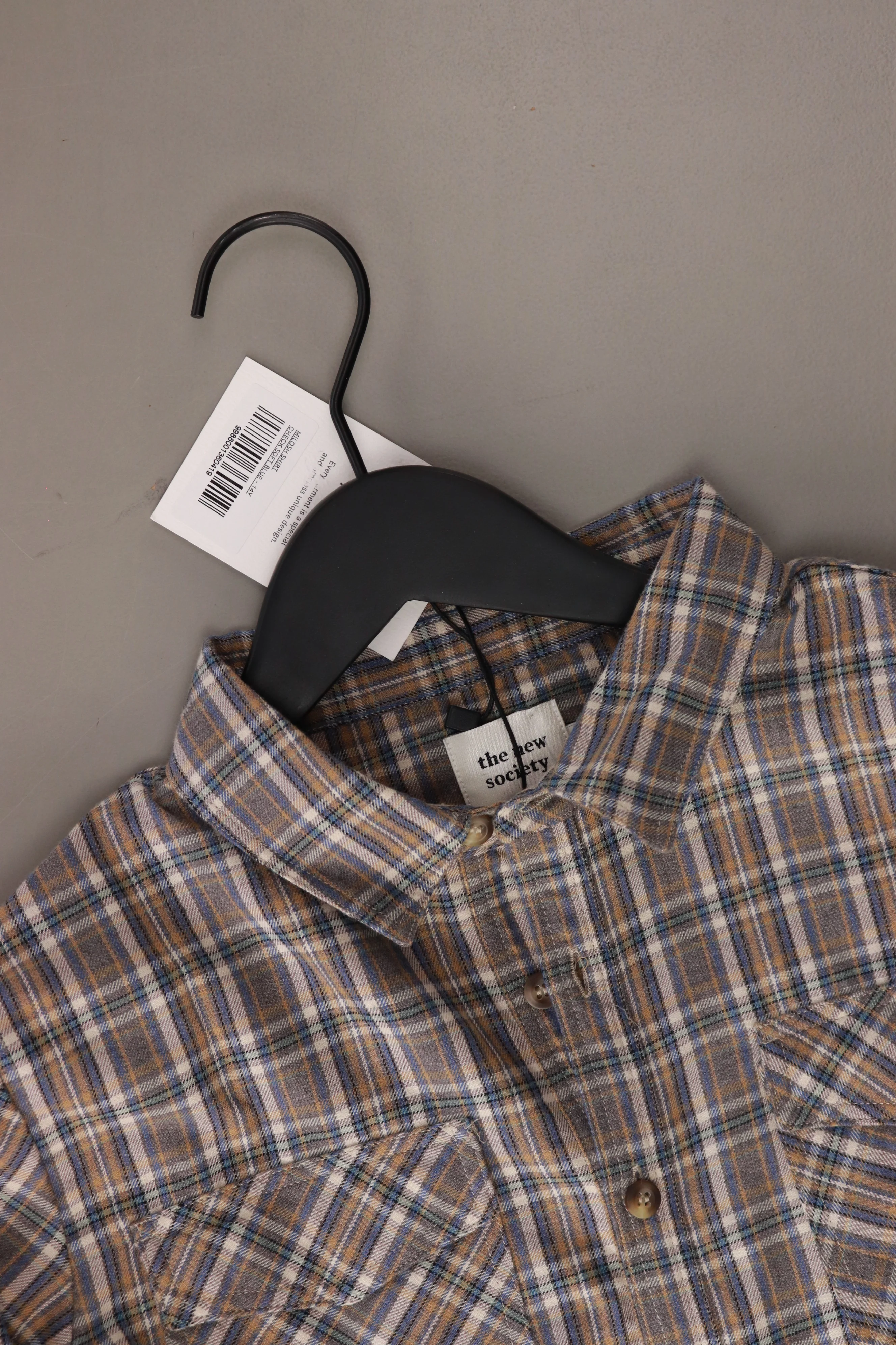 the new society Kinder Hemd "Milosh Shirt" grau Größe 14 Jahre neu mit Etikett - Image 3