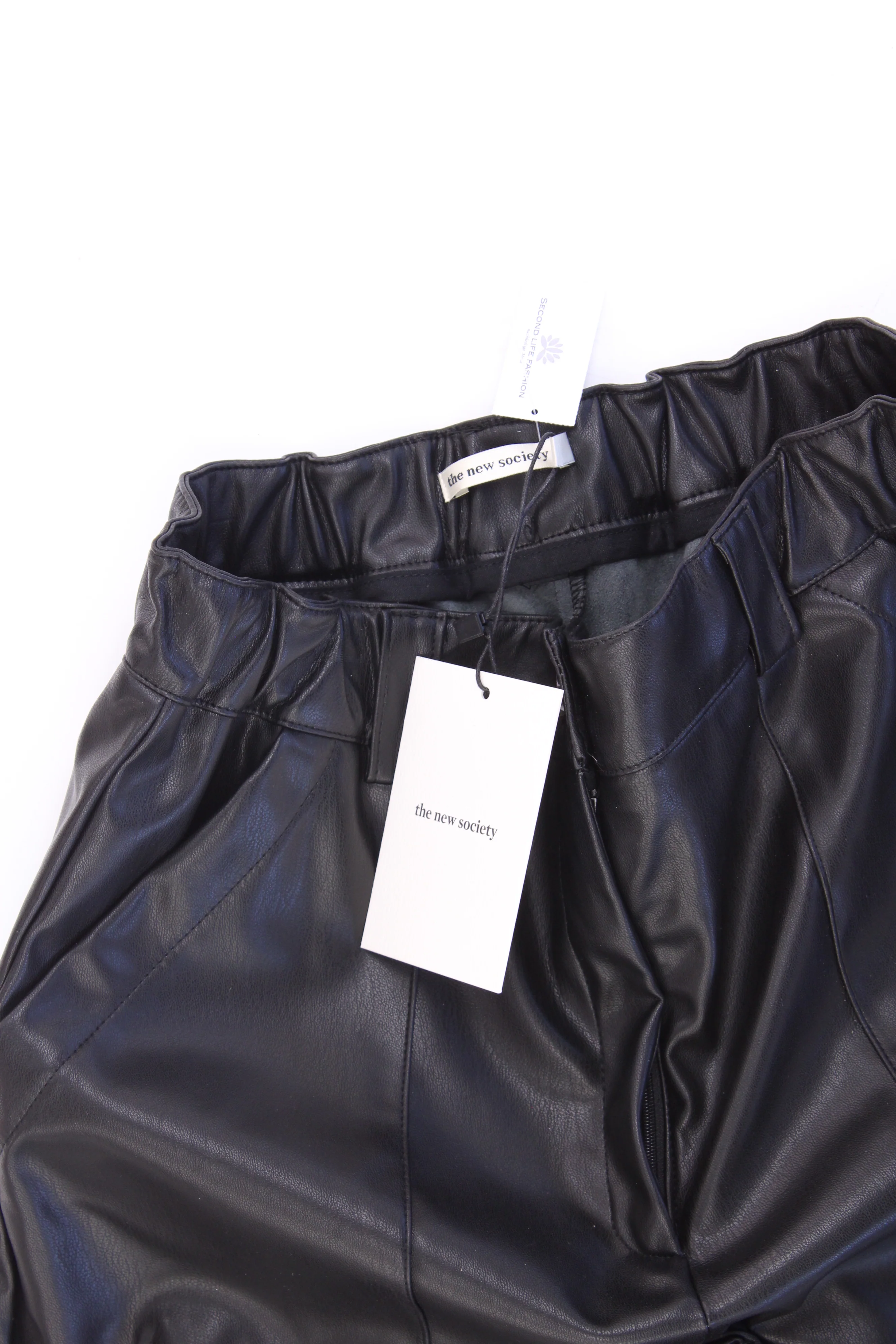 The New Society Kinder Kunstledershorts Recycled Leather Short Pant schwarz Größe 16 Jahre neu mit Etikett - Image 2